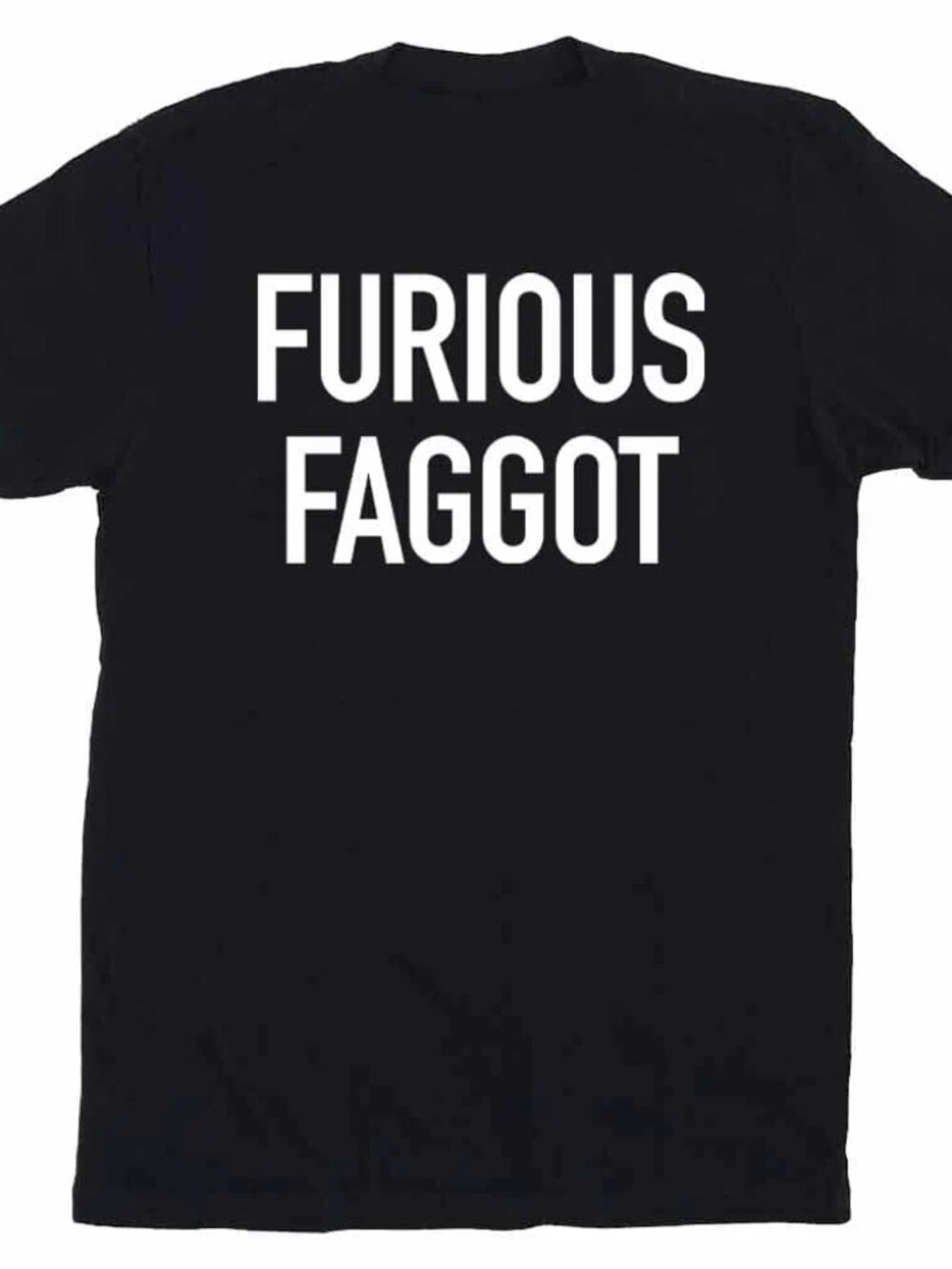 Adam's Nest Furious Fa**ot Black & White Short Sleeve Tee Gay Pride LGBTQIA+ New